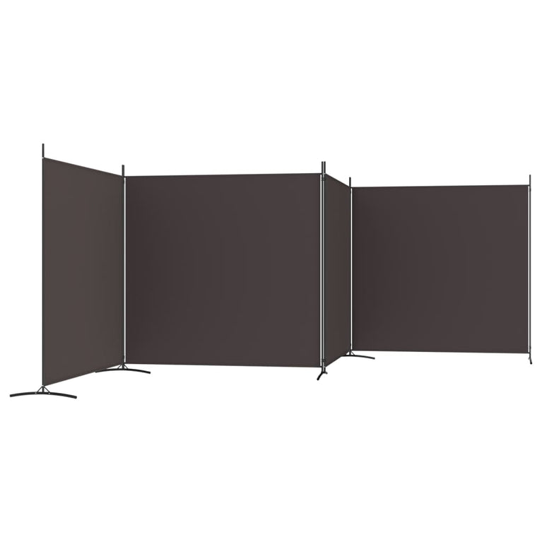 vidaXL Kamerscherm met 4 panelen 698x180 cm stof bruin MeubelReus