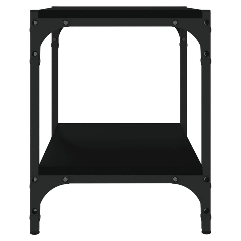 Tv-meubel 40x33x41 cm bewerkt hout en staal zwart MeubelReus
