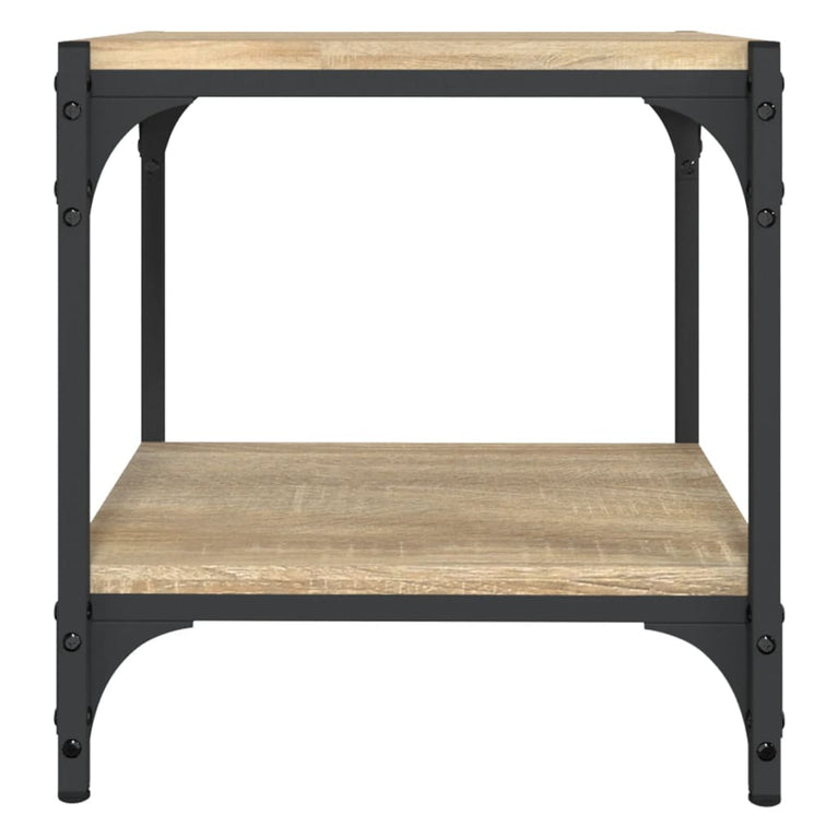 Tv-meubel 40x33x41 cm bewerkt hout en staal sonoma eikenkleurig MeubelReus