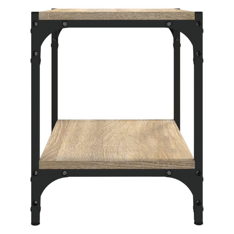 Tv-meubel 40x33x41 cm bewerkt hout en staal sonoma eikenkleurig MeubelReus