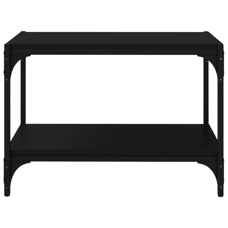 Tv-meubel 60x33x41 cm bewerkt hout en staal zwart MeubelReus