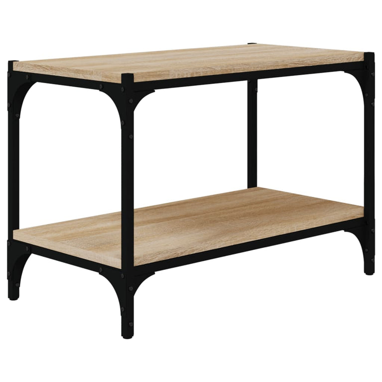 Tv-meubel 60x33x41 cm bewerkt hout en staal sonoma eikenkleurig MeubelReus