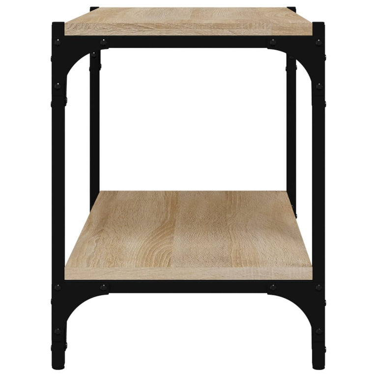 Tv-meubel 60x33x41 cm bewerkt hout en staal sonoma eikenkleurig MeubelReus