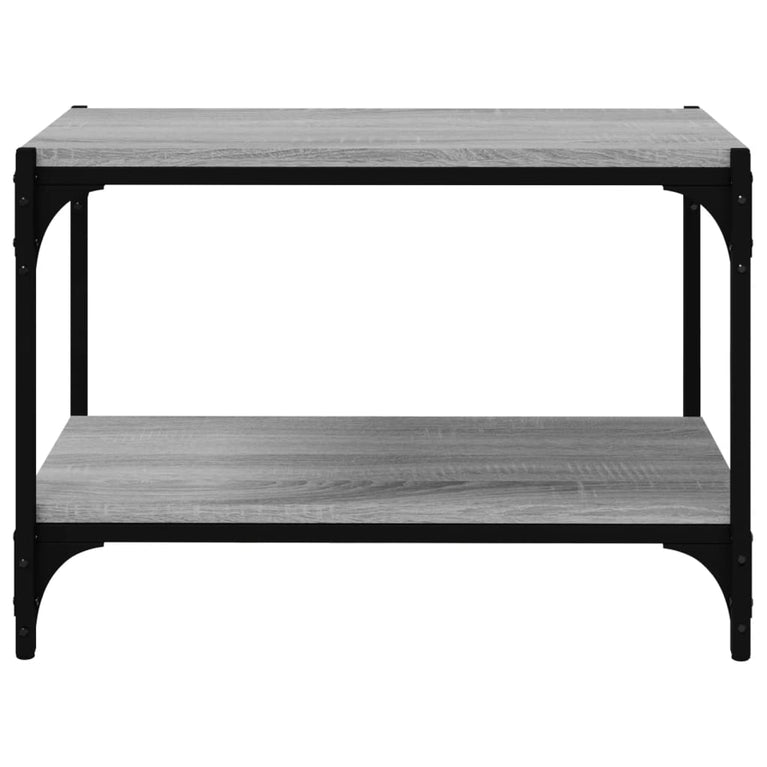 Tv-meubel 60x33x41 cm bewerkt hout en staal grijs sonoma eiken MeubelReus