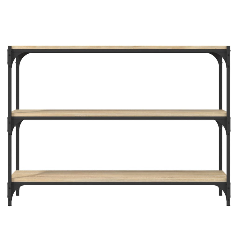 Boekenkast 100x33x70,5 cm bewerkt hout en staal sonoma eiken MeubelReus