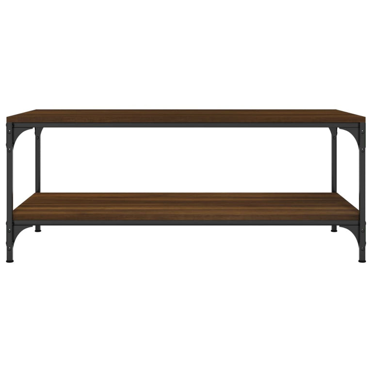 Salontafel 80x50x40 cm bewerkt hout bruin eikenkleur MeubelReus