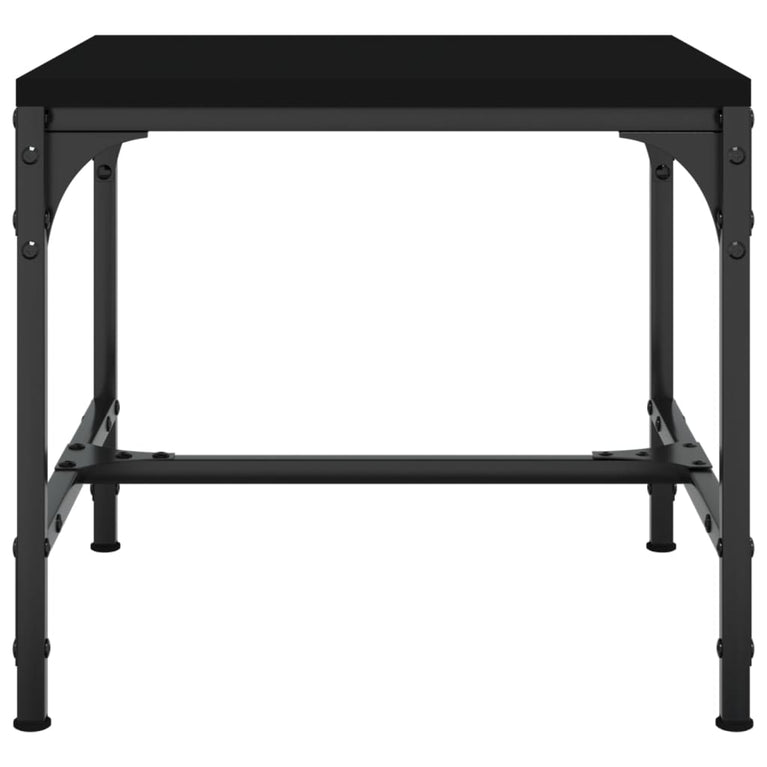 Salontafel 50x50x35 cm bewerkt hout zwart MeubelReus