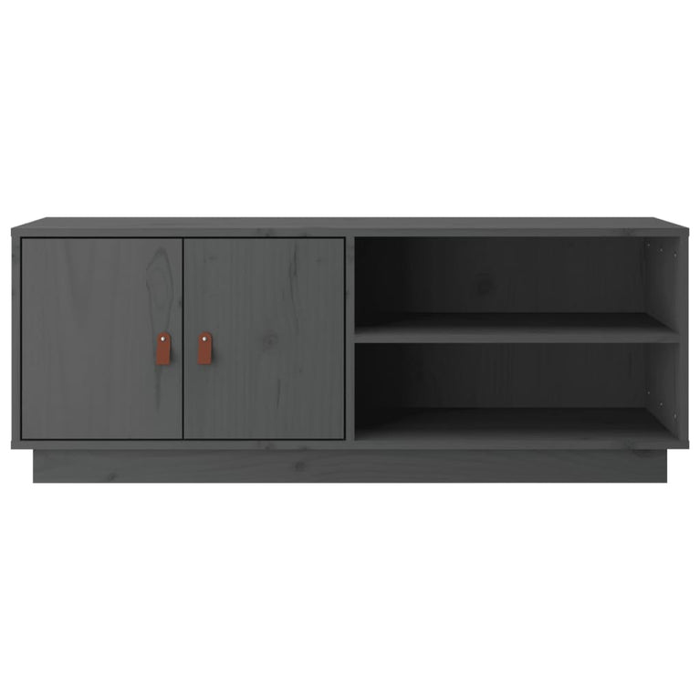 Tv-meubel 105x34x40 cm massief grenenhout grijs MeubelReus
