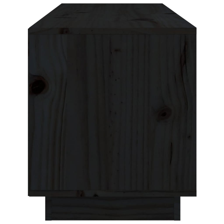 Tv-meubel 105x34x40 cm massief grenenhout zwart MeubelReus