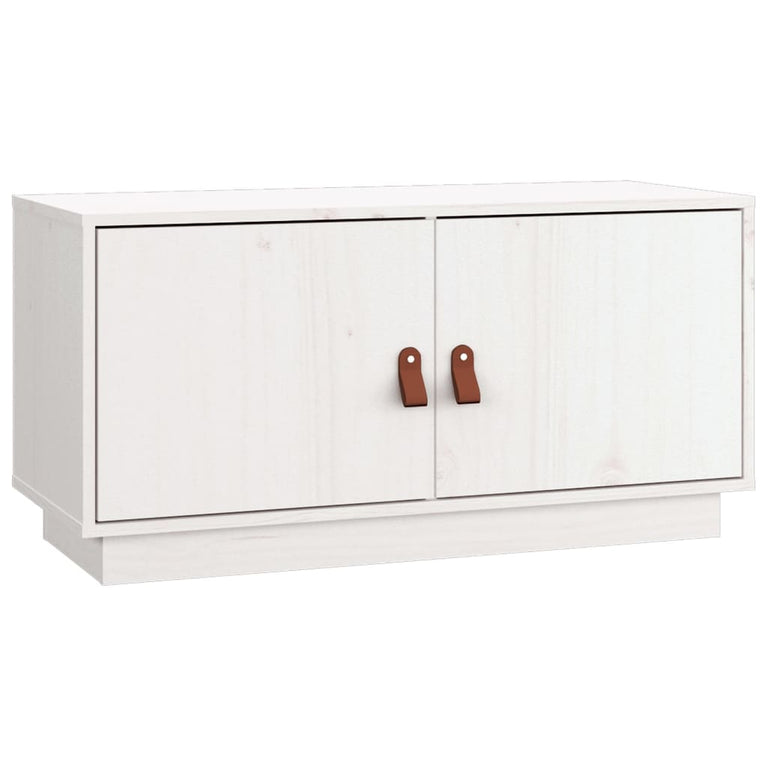 Tv-meubel 80x34x40 cm massief grenenhout wit MeubelReus
