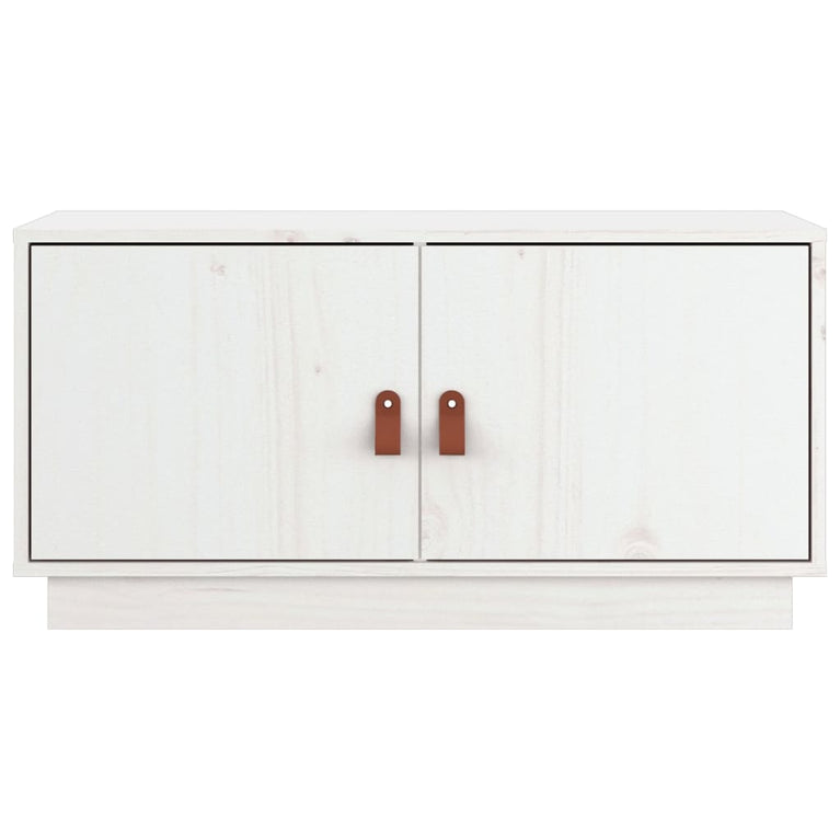 Tv-meubel 80x34x40 cm massief grenenhout wit MeubelReus