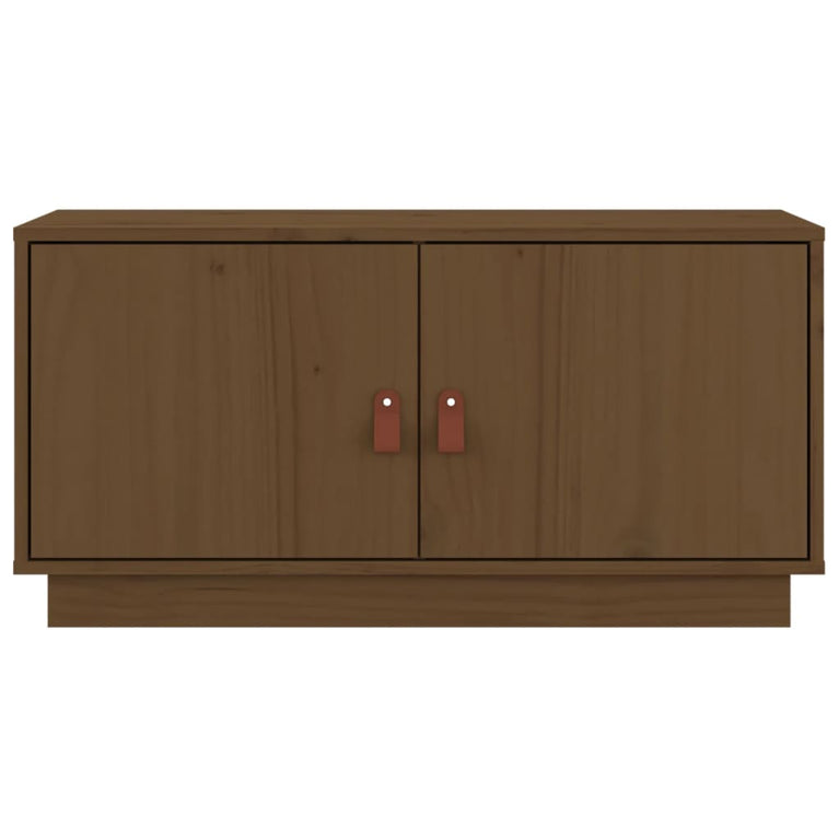 Tv-meubel 80x34x40 cm massief grenenhout honingbruin MeubelReus