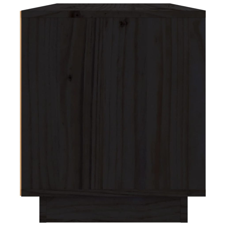 Tv-meubel 80x34x40 cm massief grenenhout zwart MeubelReus
