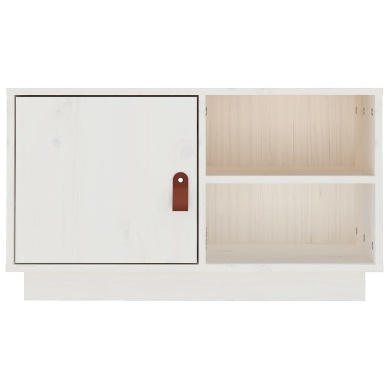 Tv-meubel 70x34x40 cm massief grenenhout wit MeubelReus
