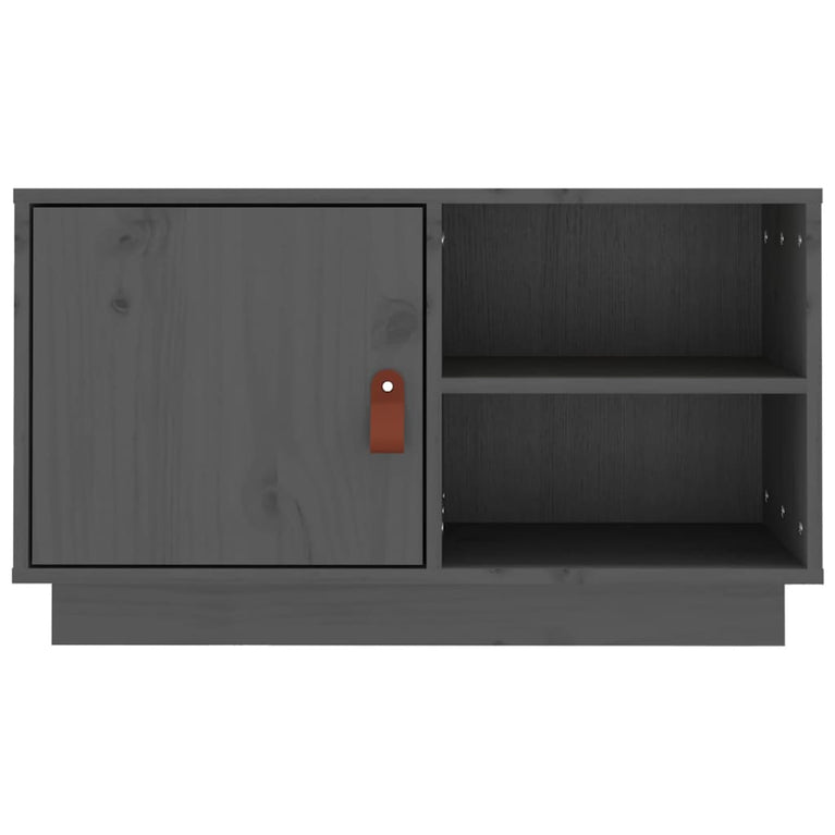 Tv-meubel 70x34x40 cm massief grenenhout grijs MeubelReus