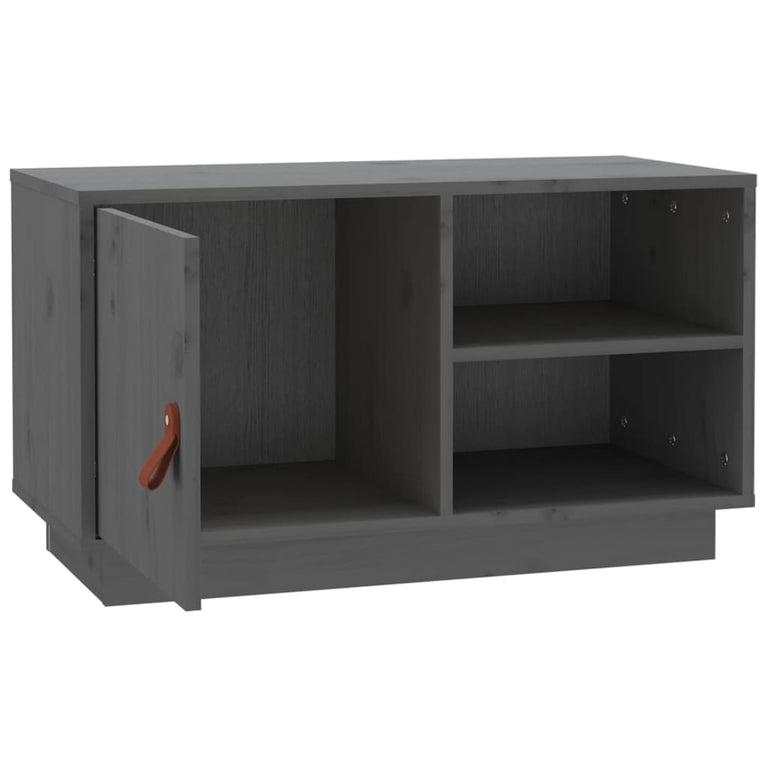 Tv-meubel 70x34x40 cm massief grenenhout grijs MeubelReus