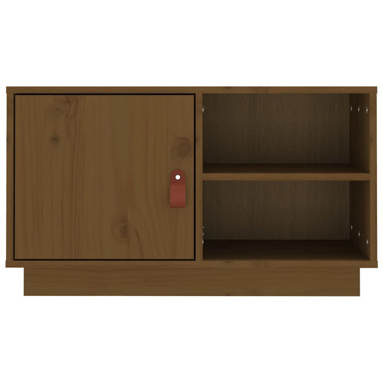 Tv-meubel 70x34x40 cm massief grenenhout honingbruin MeubelReus