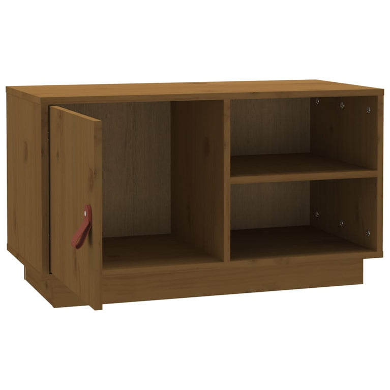 Tv-meubel 70x34x40 cm massief grenenhout honingbruin MeubelReus