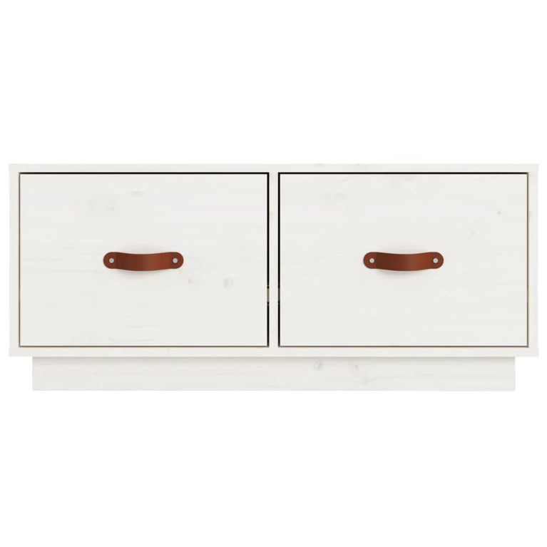 Tv-meubel 80x34x35 cm massief grenenhout wit MeubelReus
