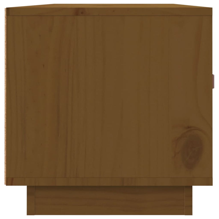 Tv-meubel 80x34x35 cm massief grenenhout honingbruin MeubelReus