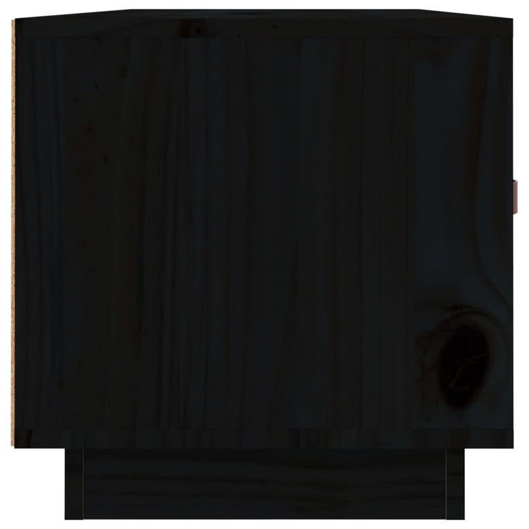 Tv-meubel 80x34x35 cm massief grenenhout zwart MeubelReus