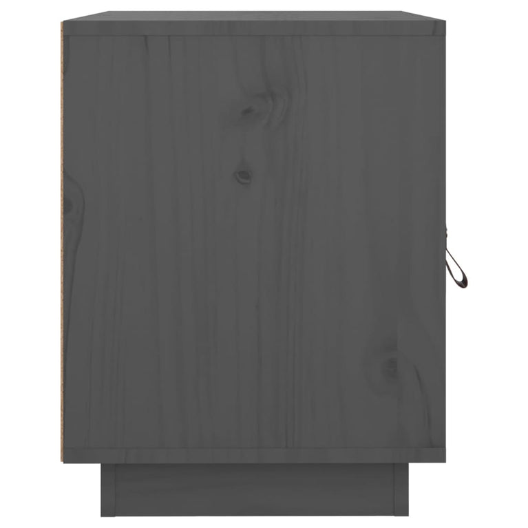 Nachtkastje 40x34x45 cm massief grenenhout grijs MeubelReus