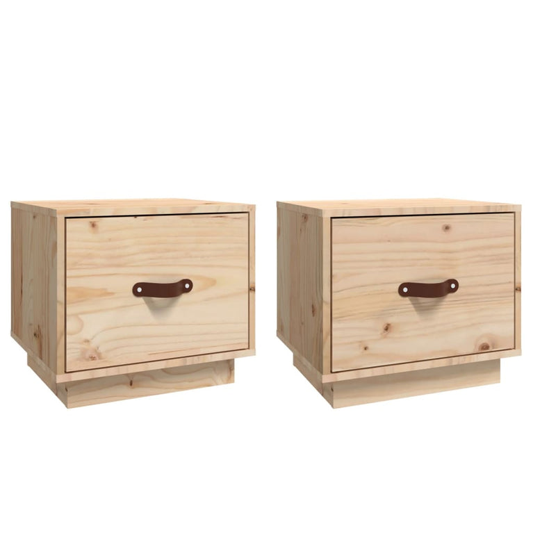 Nachtkastjes 2 st 40x34x35 cm massief grenenhout MeubelReus