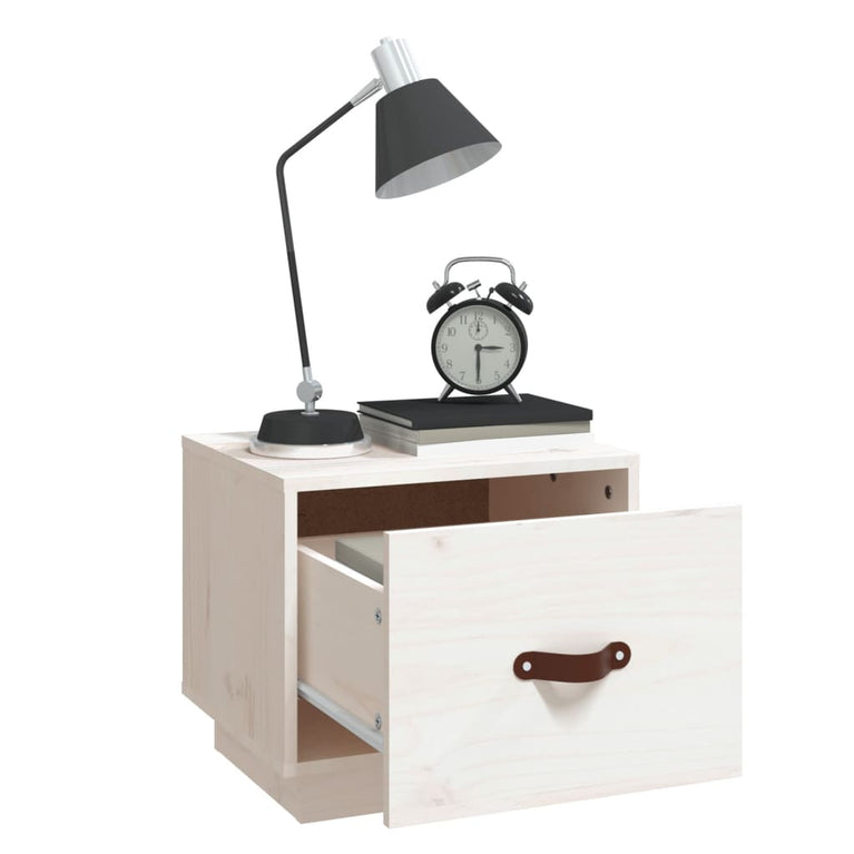 Nachtkastjes 2 st 40x34x35 cm massief grenenhout wit MeubelReus