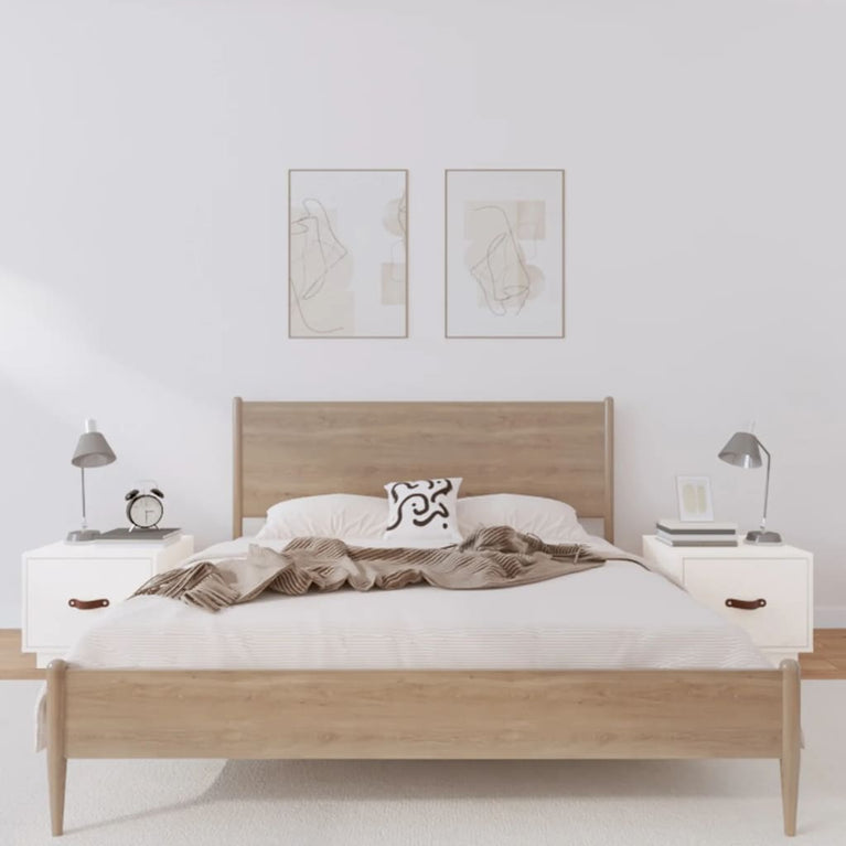 Nachtkastjes 2 st 40x34x35 cm massief grenenhout wit MeubelReus