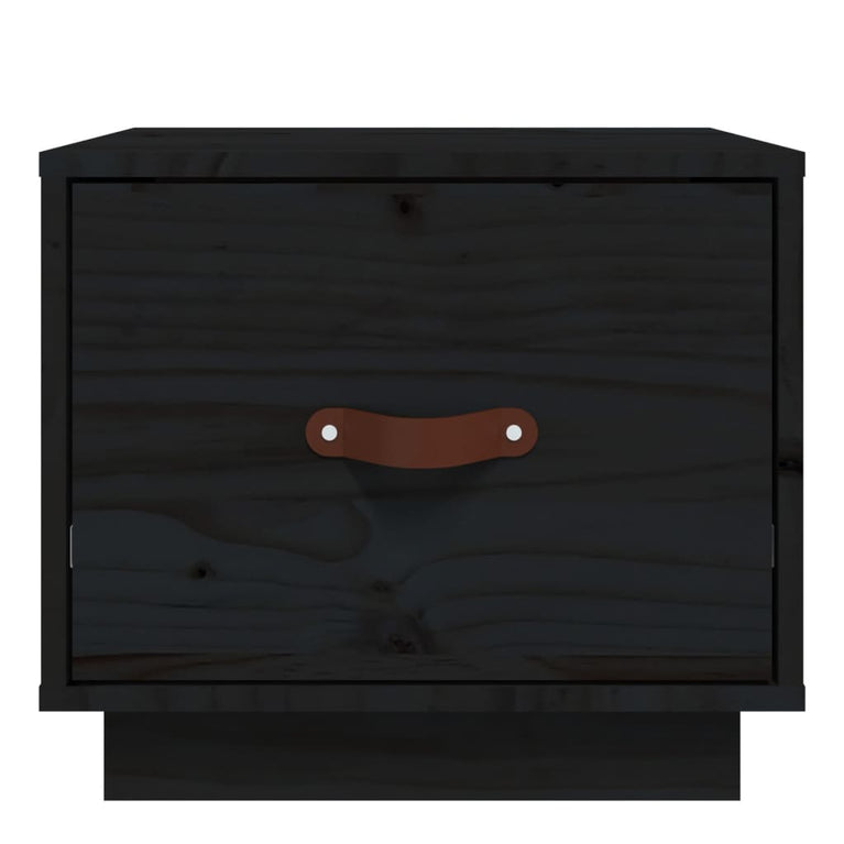 Nachtkastjes 2 st 40x34x35 cm massief grenenhout zwart MeubelReus