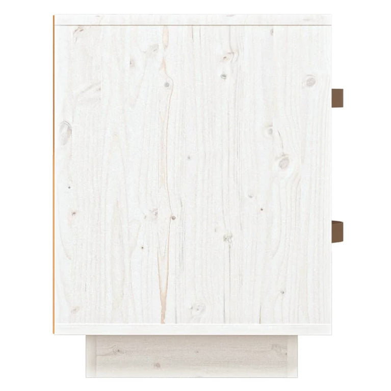 vidaXL Nachtkastje 40x34x45 cm massief grenenhout wit MeubelReus