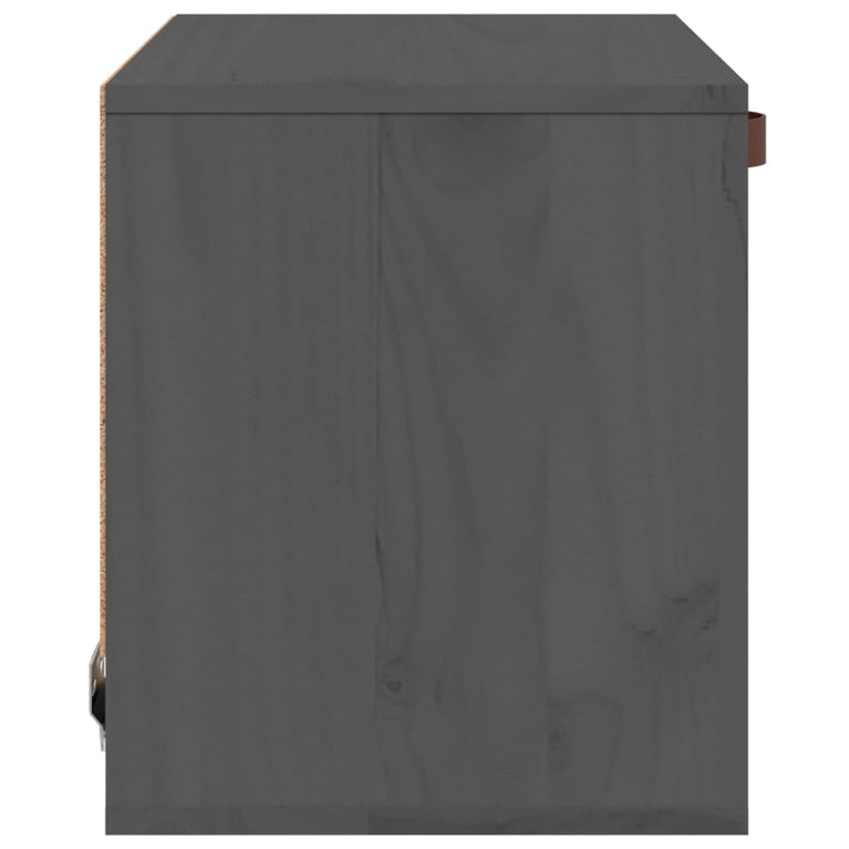 Wandkast 40x30x35 cm massief grenenhout grijs MeubelReus