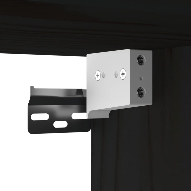 Wandkast 40x30x35 cm massief grenenhout zwart MeubelReus