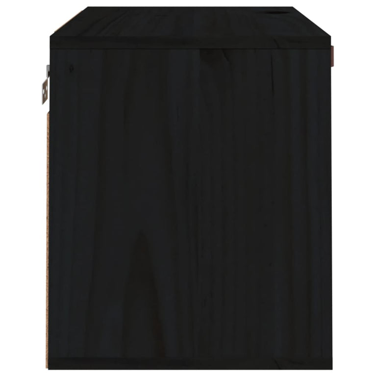 Wandkast 60x30x35 cm massief grenenhout zwart MeubelReus