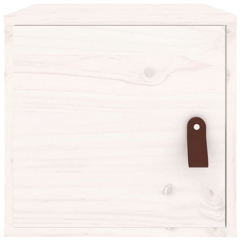 Wandkasten 2 st 31,5x30x30 cm massief grenenhout wit MeubelReus