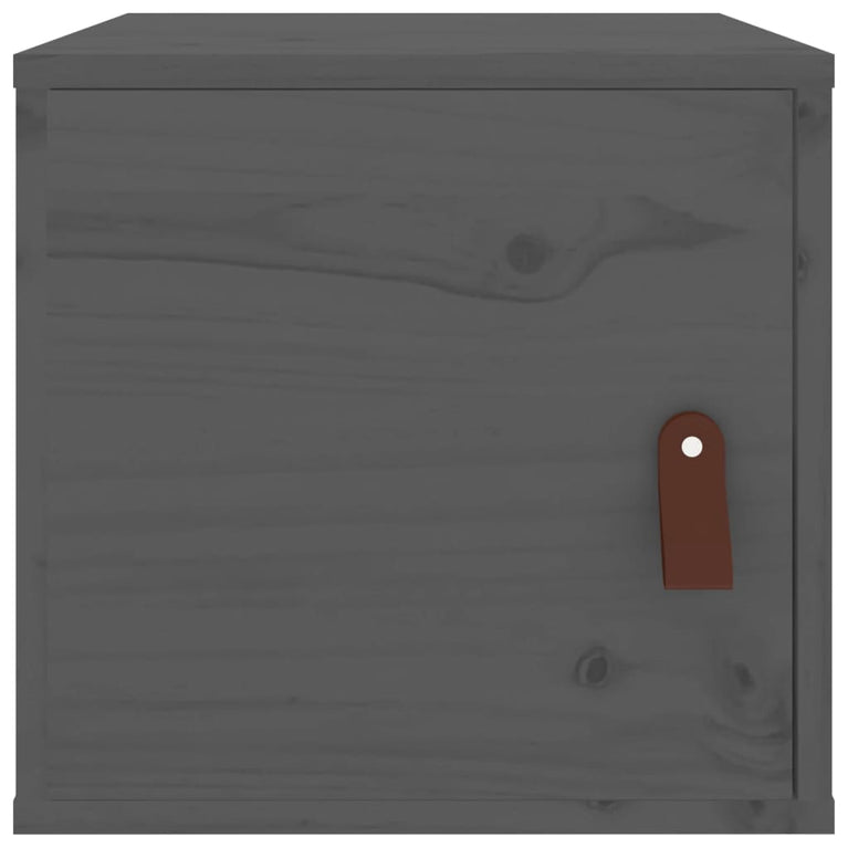 Wandkast 31,5x30x30 cm massief grenenhout grijs MeubelReus