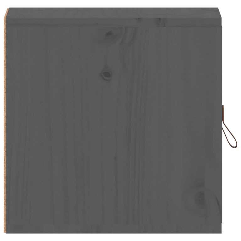 Wandkast 31,5x30x30 cm massief grenenhout grijs MeubelReus