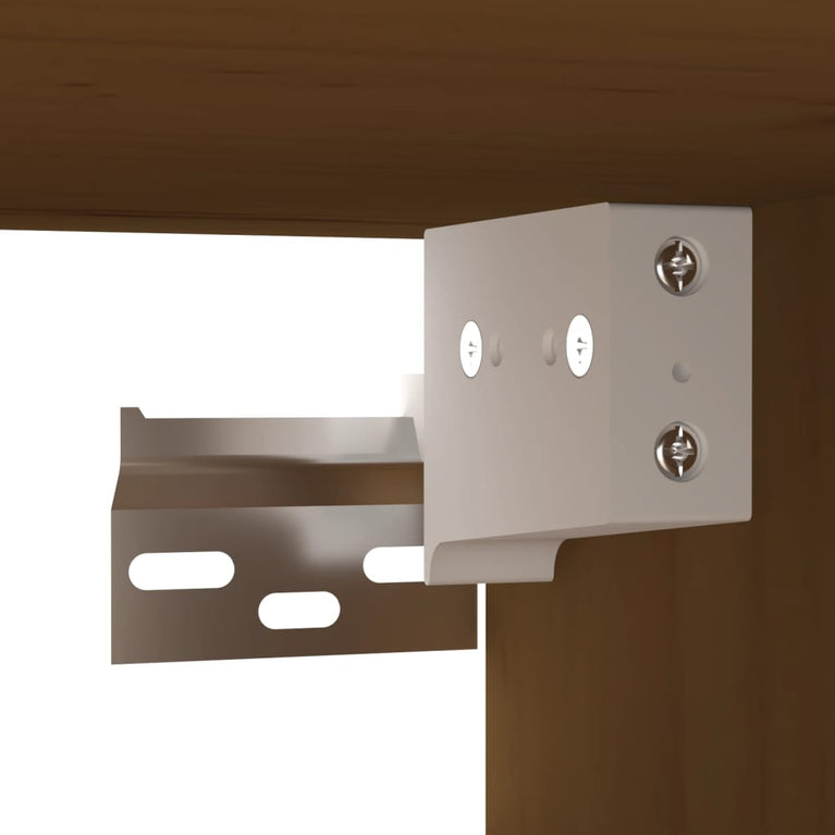 Wandkast 31,5x30x30 cm massief grenenhout honingbruin MeubelReus