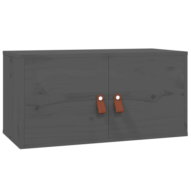Wandkast 60x30x30 cm massief grenenhout grijs MeubelReus