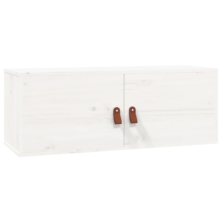 Wandkast 80x30x30 cm massief grenenhout wit MeubelReus