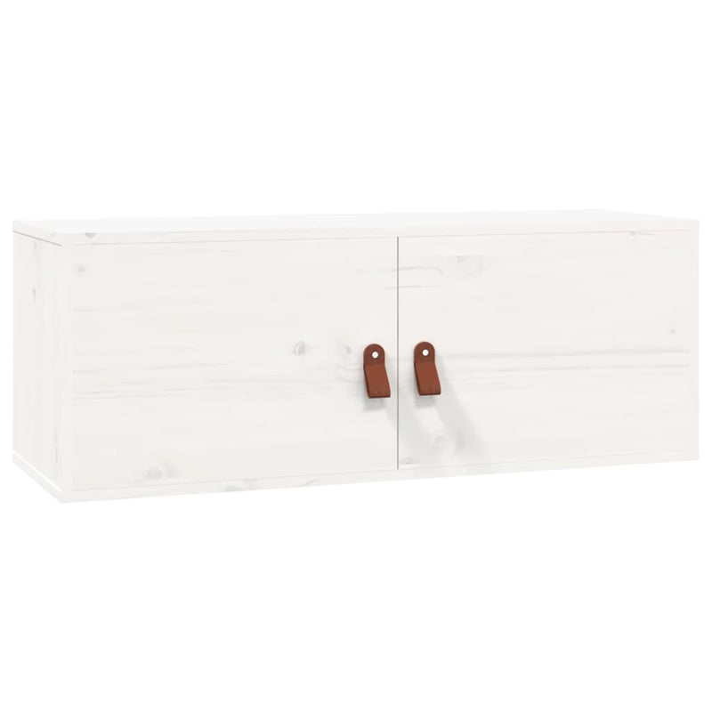 Wandkast 80x30x30 cm massief grenenhout wit MeubelReus