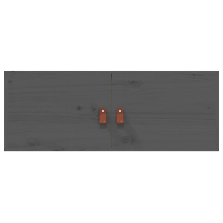 Wandkast 80x30x30 cm massief grenenhout grijs MeubelReus