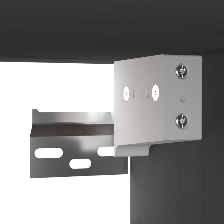 Wandkast 80x30x30 cm massief grenenhout grijs MeubelReus