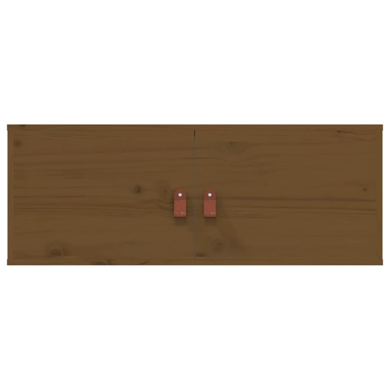Wandkast 80x30x30 cm massief grenenhout honingbruin MeubelReus
