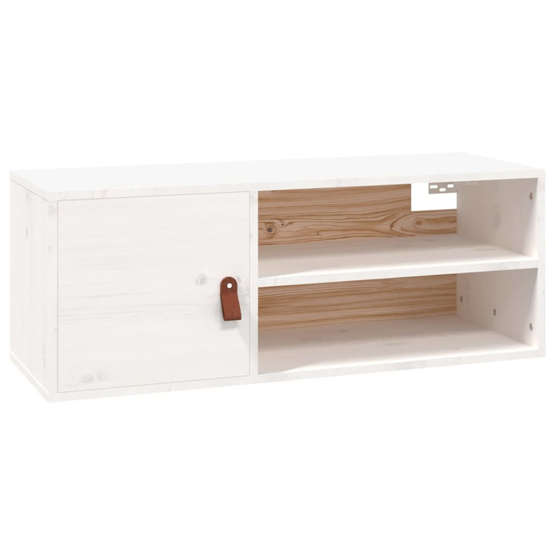 Wandkast 80x30x30 cm massief grenenhout wit MeubelReus