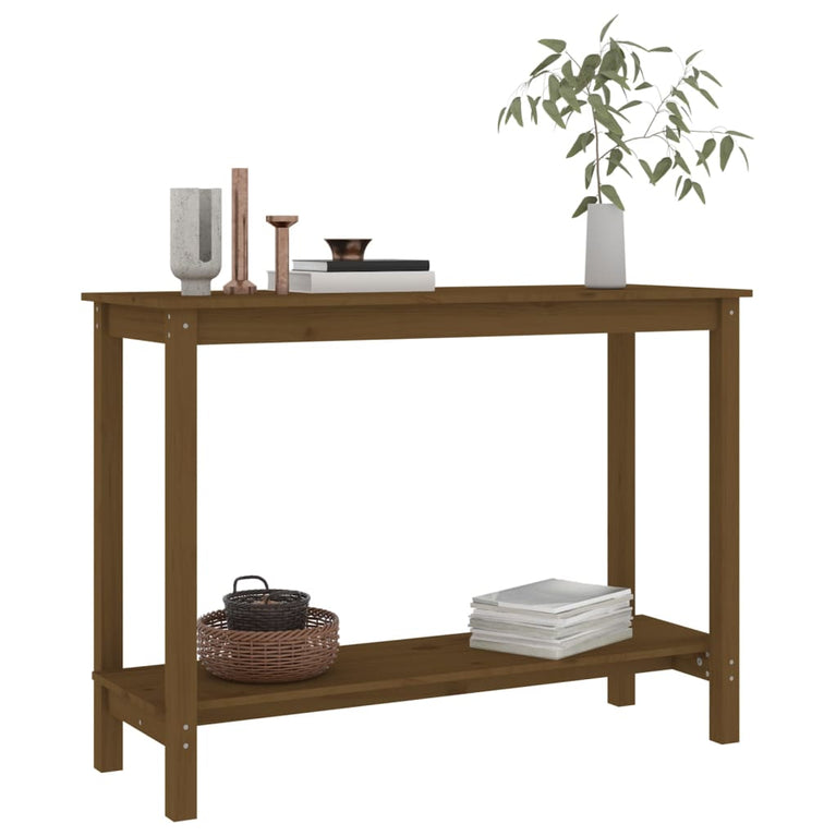 Wandkast 110x40x80 cm massief grenenhout honingbruin MeubelReus