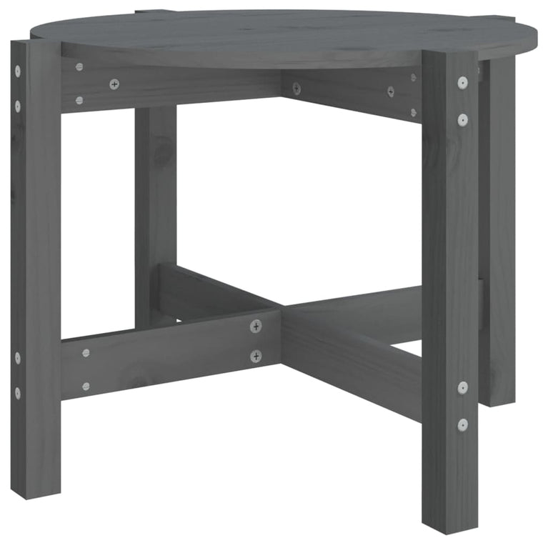 Salontafel Ø 62,5x45 cm massief grenenhout grijs MeubelReus