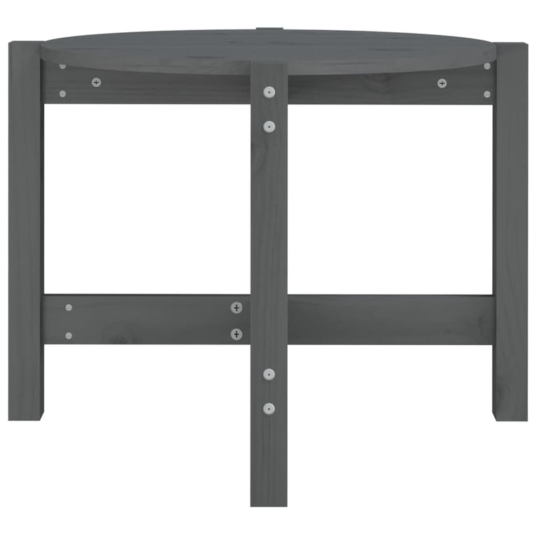Salontafel Ø 62,5x45 cm massief grenenhout grijs MeubelReus