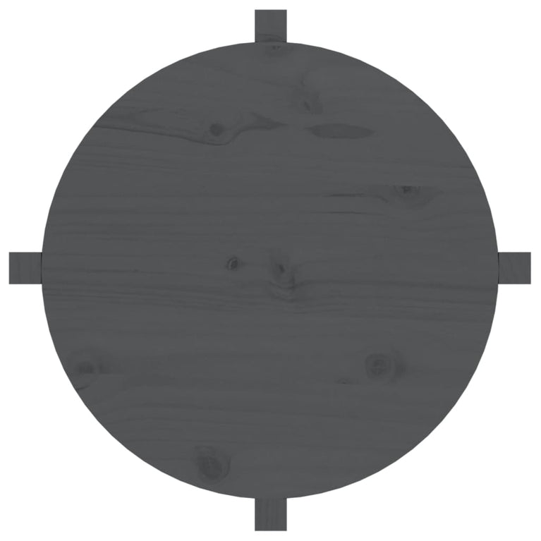 Salontafel Ø 62,5x45 cm massief grenenhout grijs MeubelReus