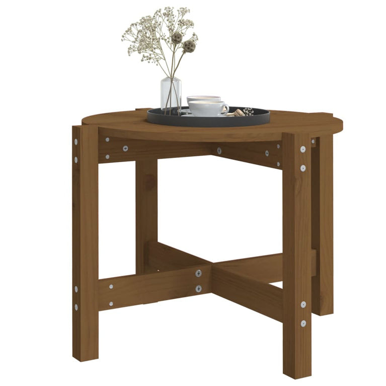 Salontafel Ø 62,5x45 cm massief grenenhout honingbruin MeubelReus